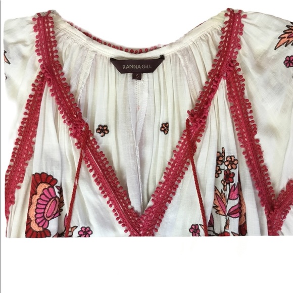 Anthropologie Ranna Gill Embroidered Dress - Picture 7 of 8